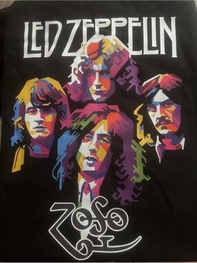 Black Graphic Band T-Shirt - XXL